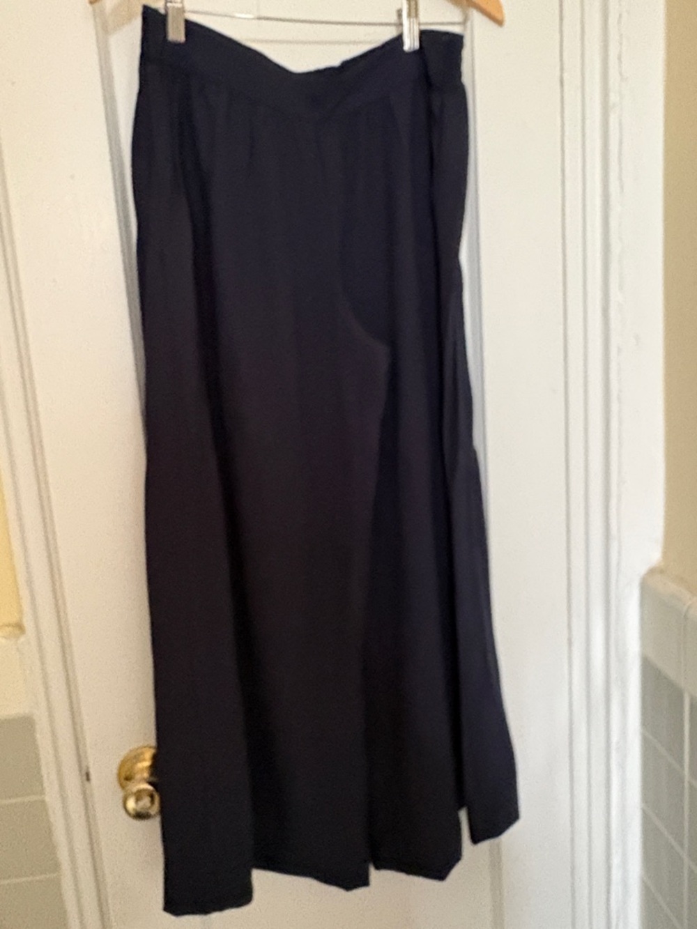 Free People dark navy blue Cropped Wide-Leg Pants